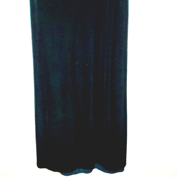 Revelry Cleo Velvet Maxi Dress Size 16 Green Cut Out Stretch Sleeveless Luxe - Picture 4 of 15